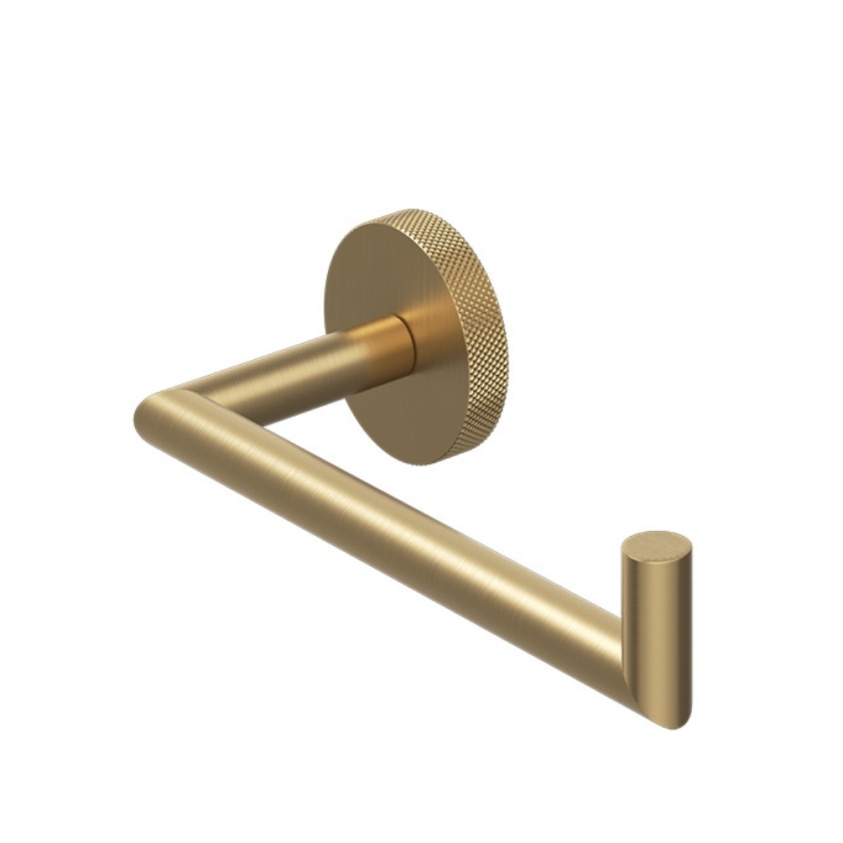 Product cut out image of the Abacus Iso Pro Brushed Brass Toilet Roll Holder ACGE-444-2802